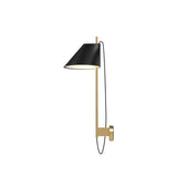Yuh Wall Lamp: Black + Brass