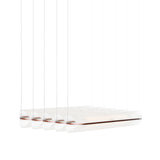 Vale System X-Axis Pendant Light: Horizontal + Side-to-Side + Vale 5 + Rust