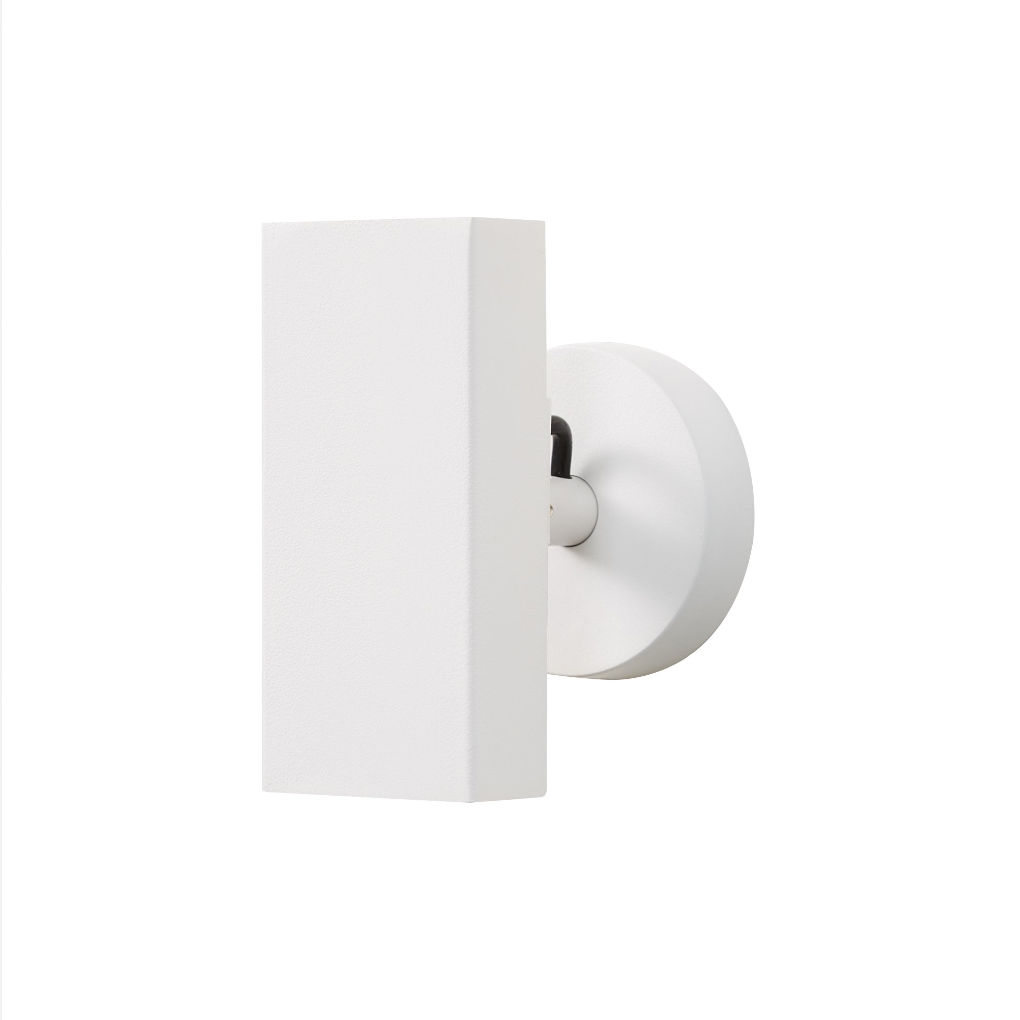 Brim Sconce: Square + Without Switch + Matt White