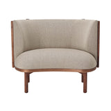 RF1904 Sideways Lounge Chair: Without Footstool + Oiled Walnut