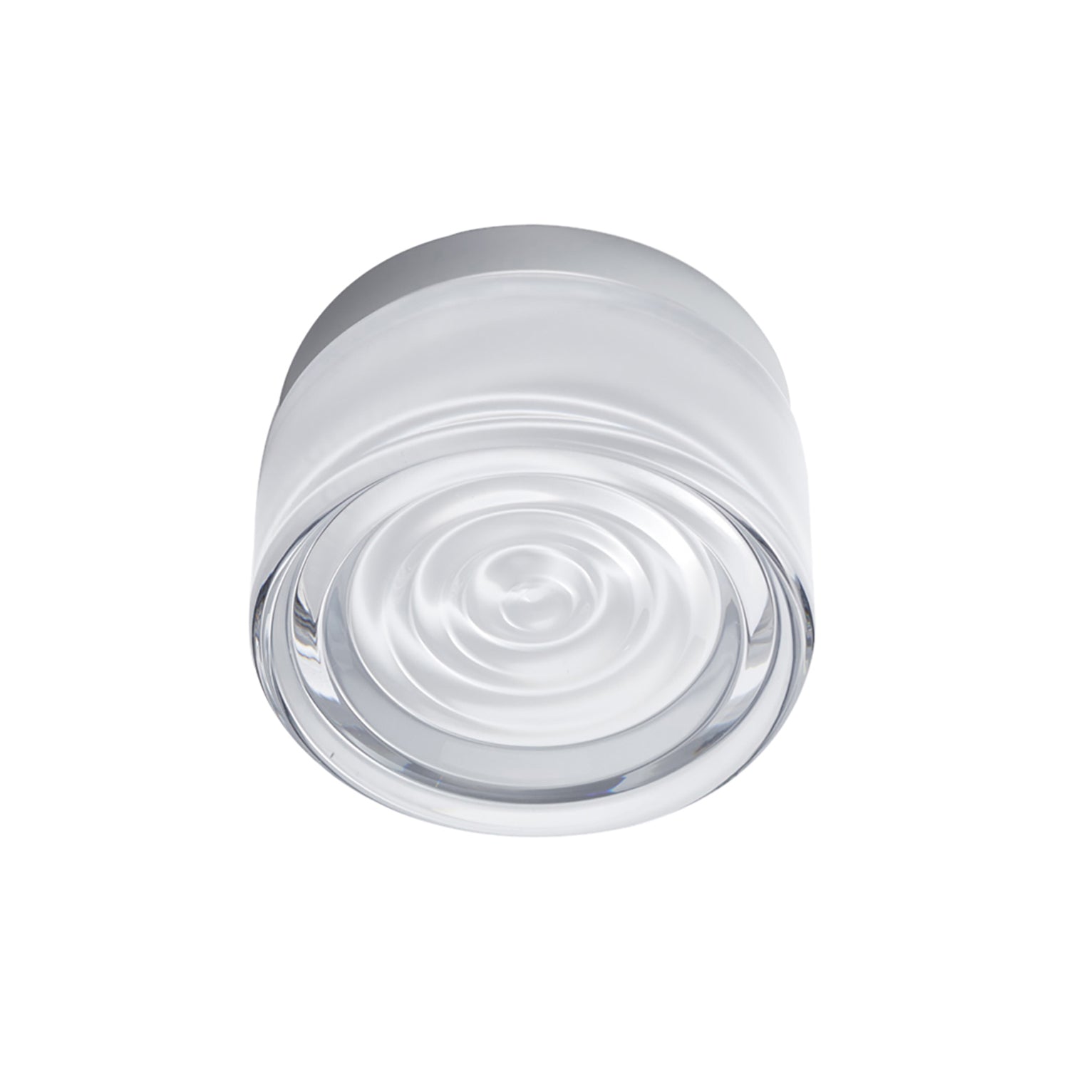 Ripple Flush Mount: White Interior + Natural Anodized