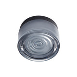 Ripple Flush Mount: Smoked Glass + Black Anodized