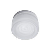 Ripple Flush Mount: Frosted Glass + Natural Anodized