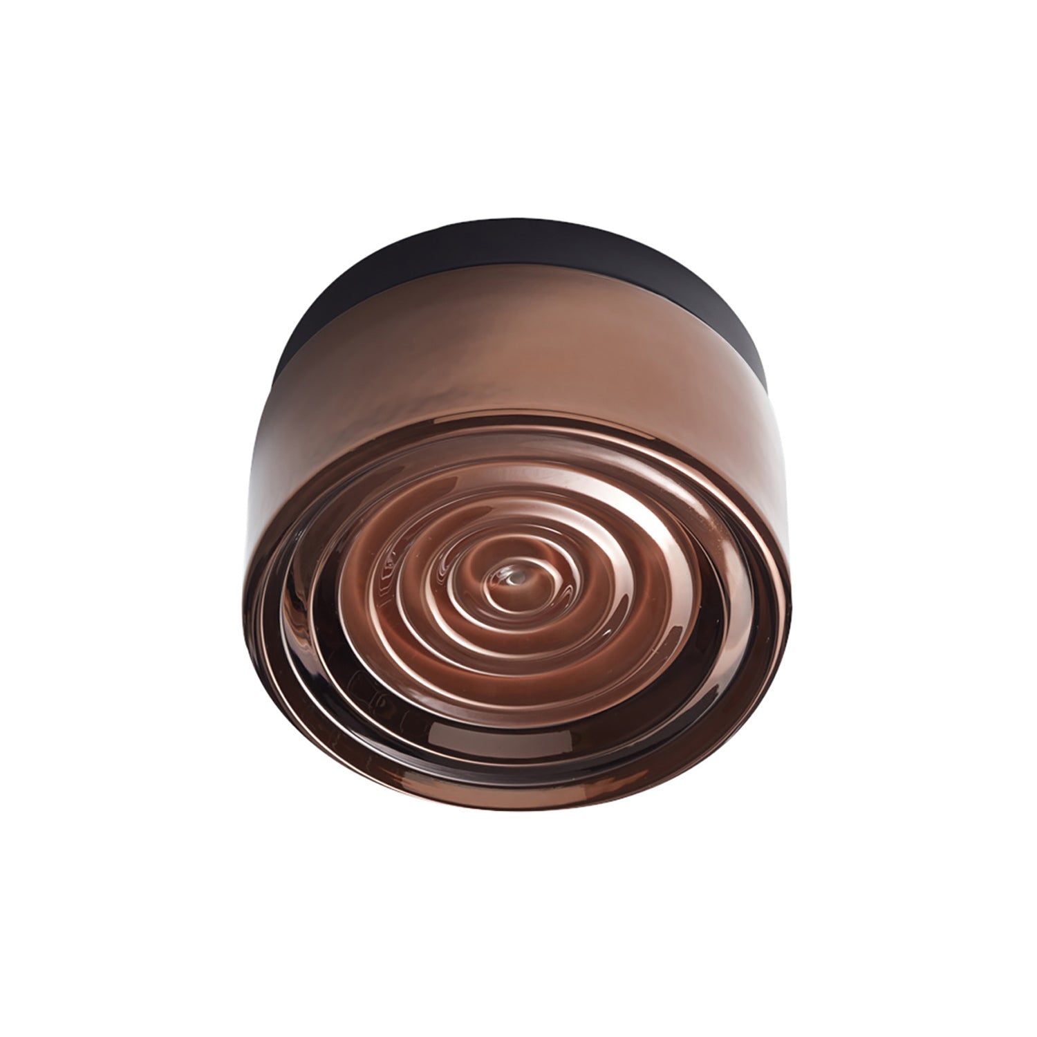 Ripple Flush Mount: Copper Exterior + Black Anodized