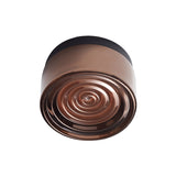 Ripple Flush Mount: Copper Exterior Glass + Black Anodized