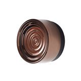 Ripple Sconce: Copper Exterior Glass Finish + Black Anodized