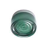 Ripple Flush Mount: Jade Glass + Natural Anodized