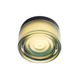 Ripple Flush Mount: Jade Glass + Black Anodized