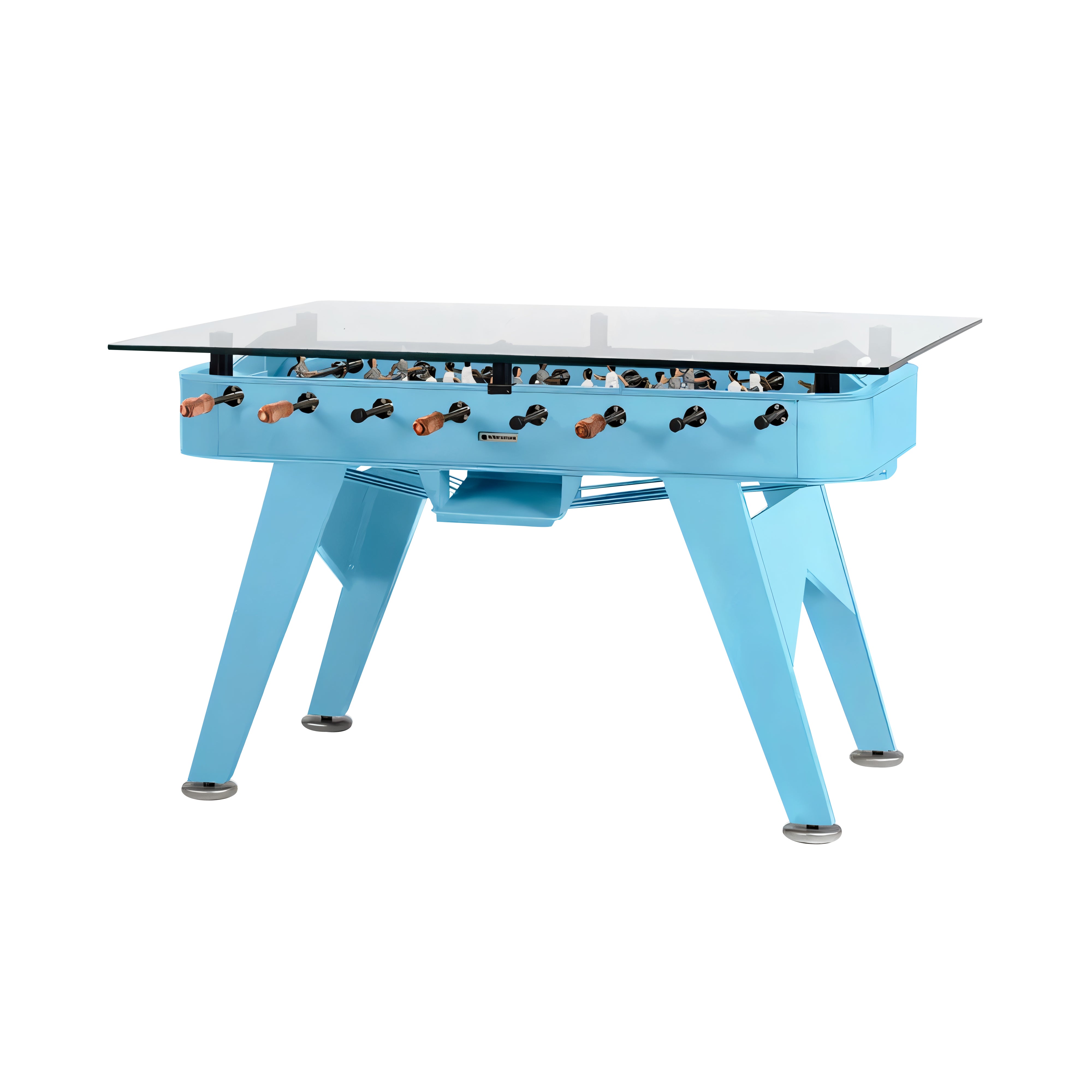 RS2 Rectangle Dining Football Table: Outdoor + Cool Blue