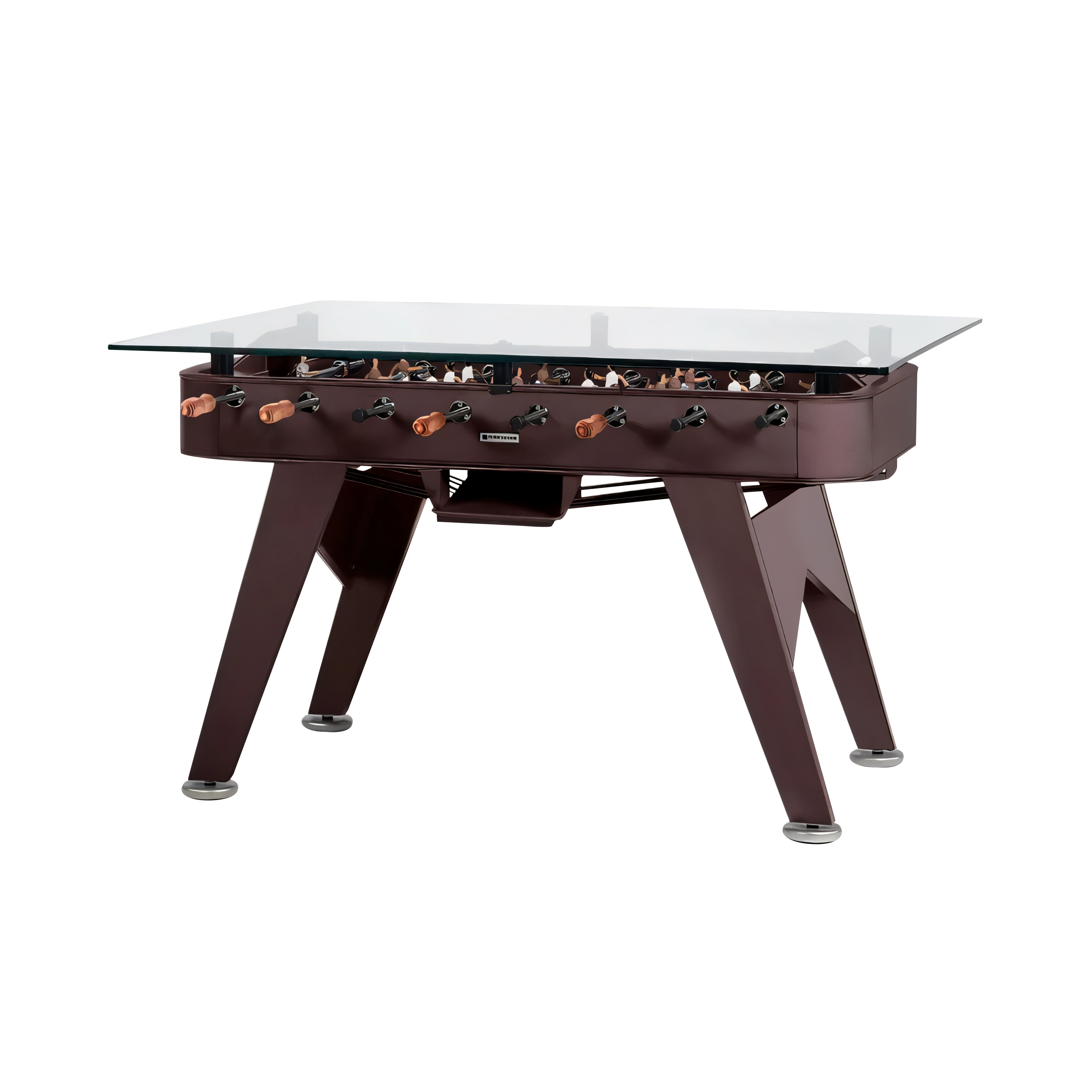 RS2 Rectangle Dining Football Table: Grey Brown
