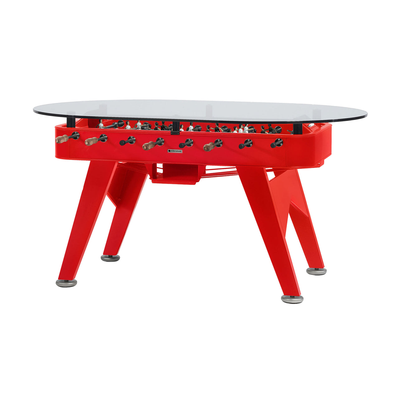 RS2 Oval Dining Football Table: Traffic Red