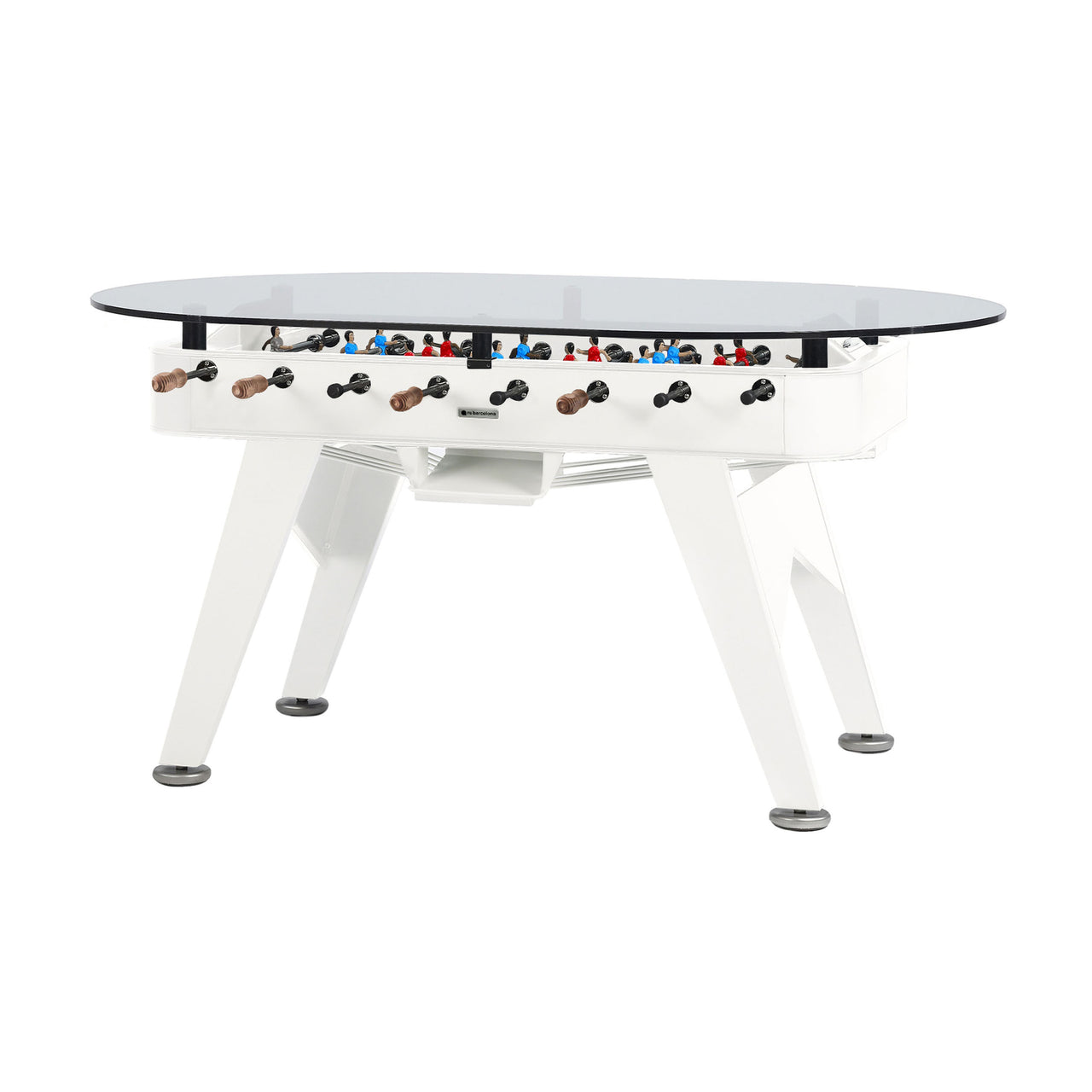 RS2 Oval Dining Football Table: Traffic White