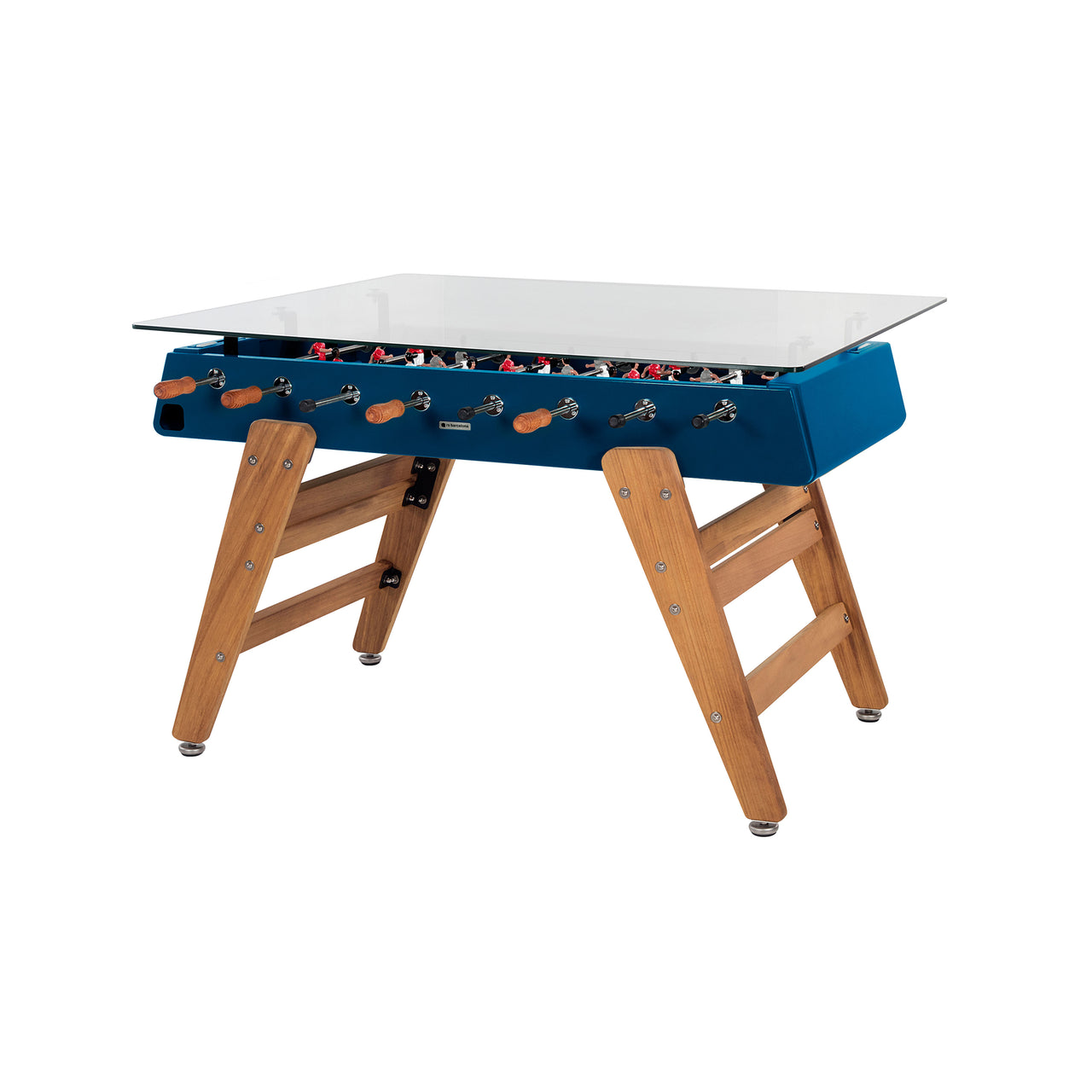 RS3 Wood Dining Football Table: Rectangle + Blue