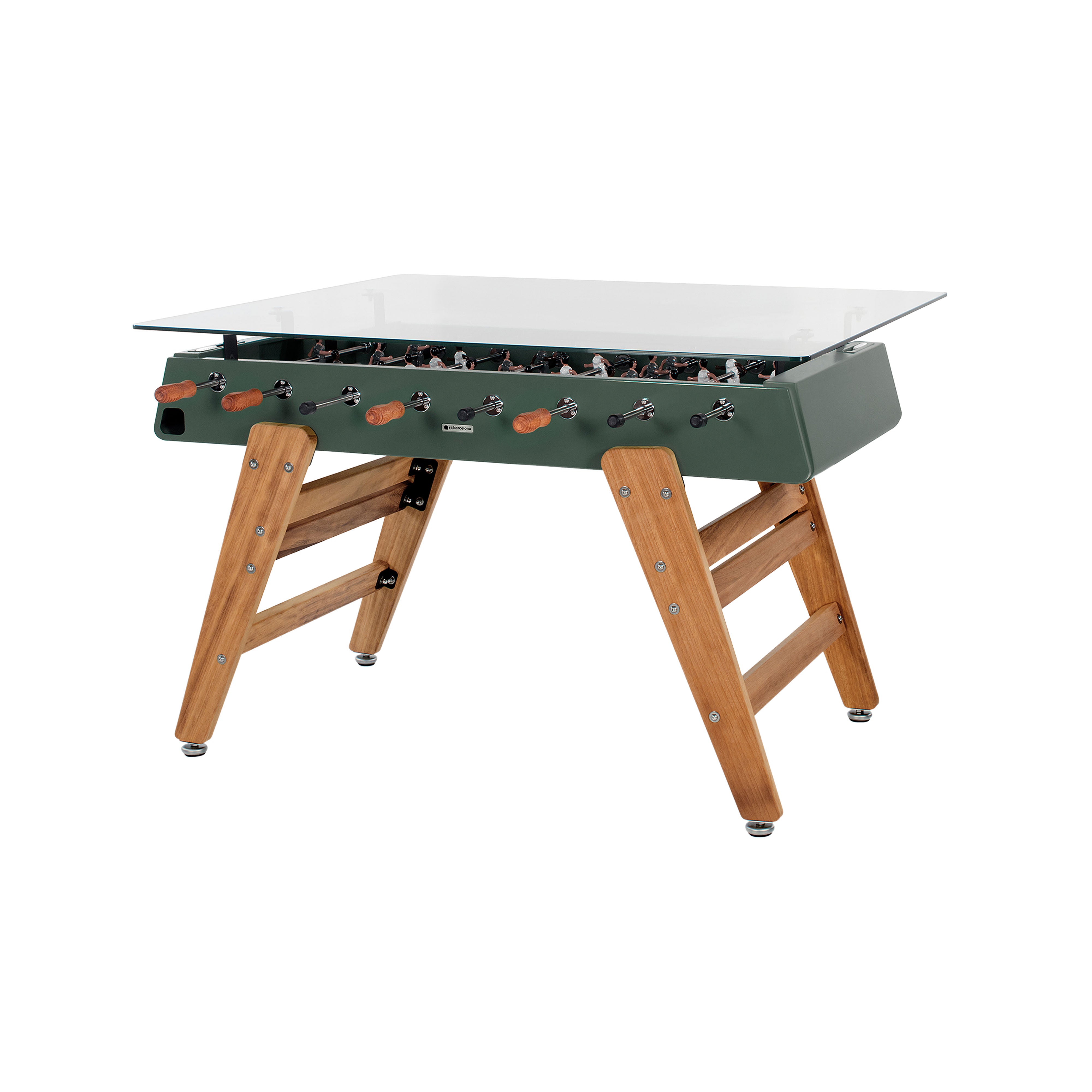 RS3 Wood Dining Football Table: Rectangle + Green