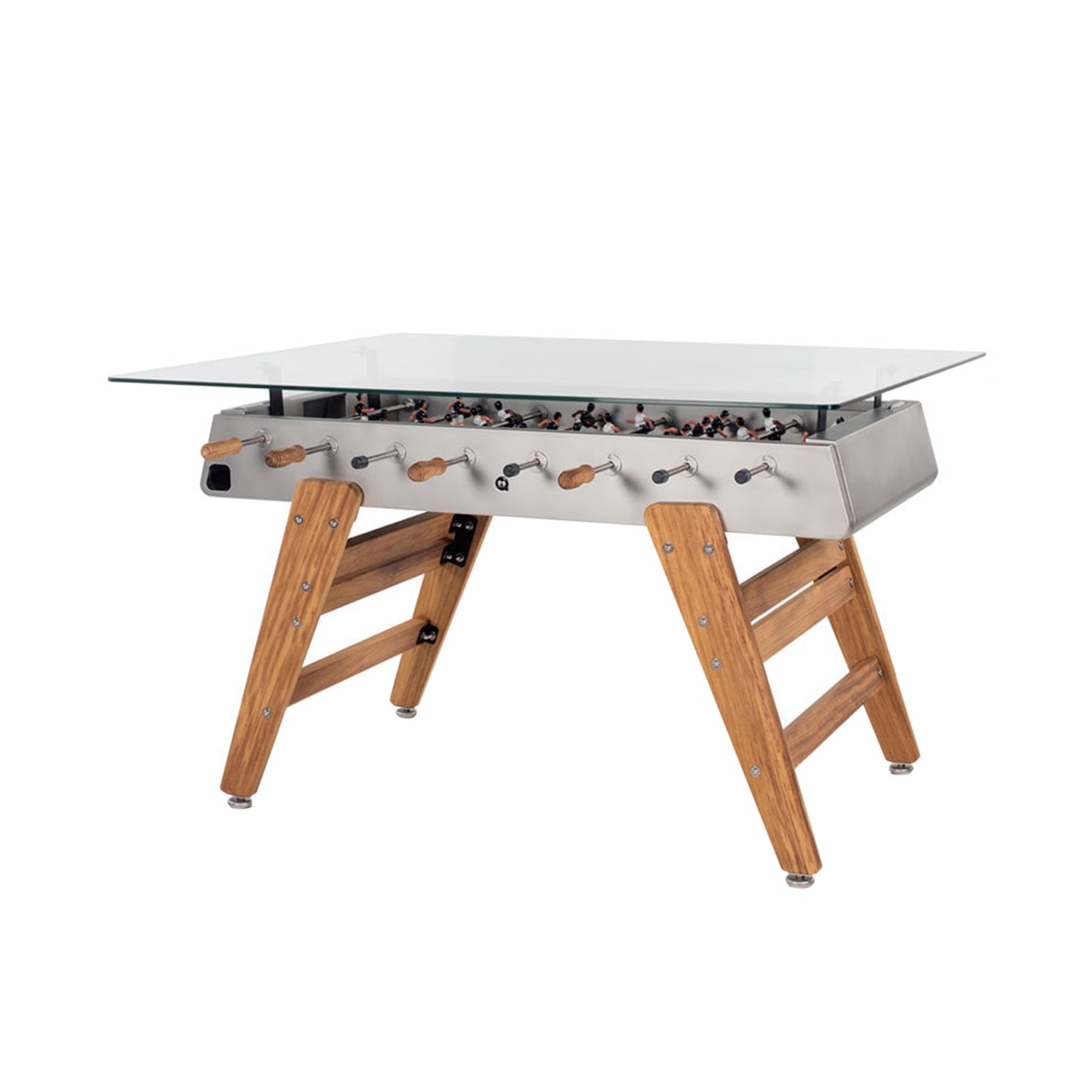 RS3 Wood Dining Table: Rectangle + Inox