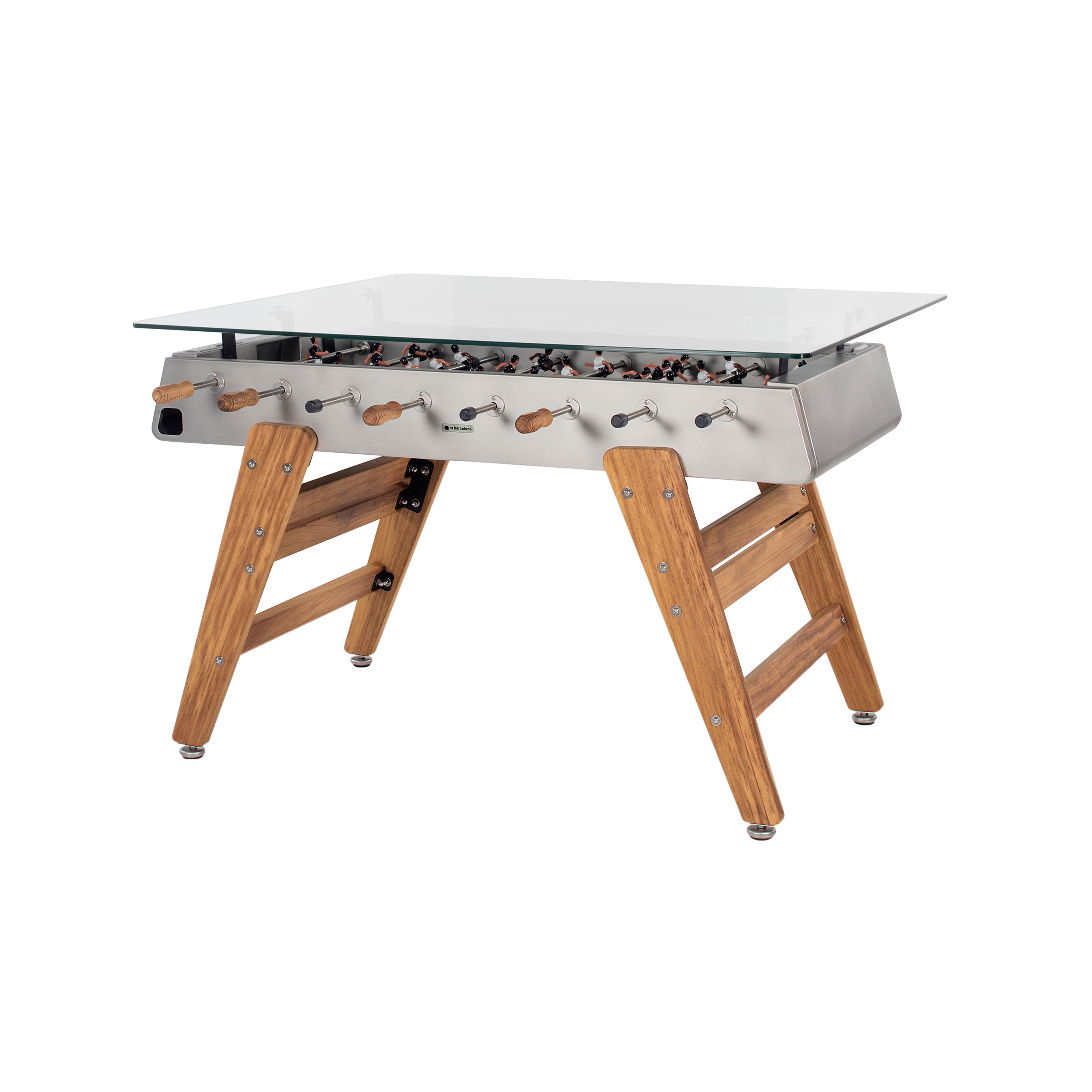 RS3 Wood Dining Football Table: Rectangle + Inox