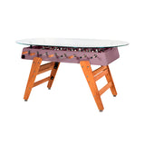 RS3 Wood Dining Football Table: Oval + Pastel Violet