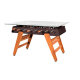 RS3 Wood Dining Football Table: Rectangle + Grey Brown