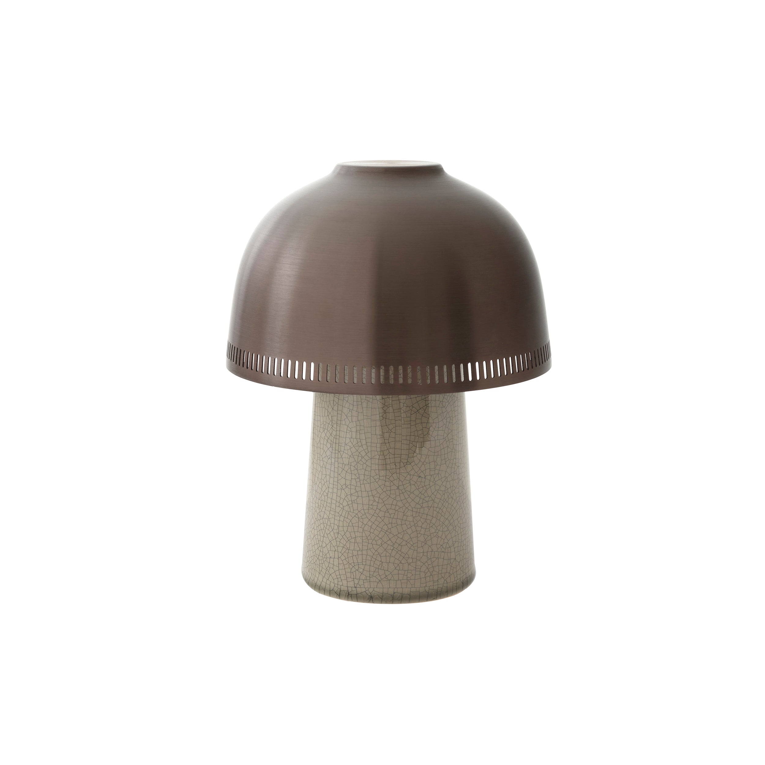 Raku SH8 Portable Table Lamp: Beige Grey + Bronzed