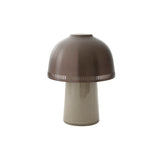 Raku SH8 Portable Table Lamp: Beige Grey + Bronzed