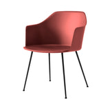 Rely Armchair HW33: Set of 4 + Red Brown + Black
