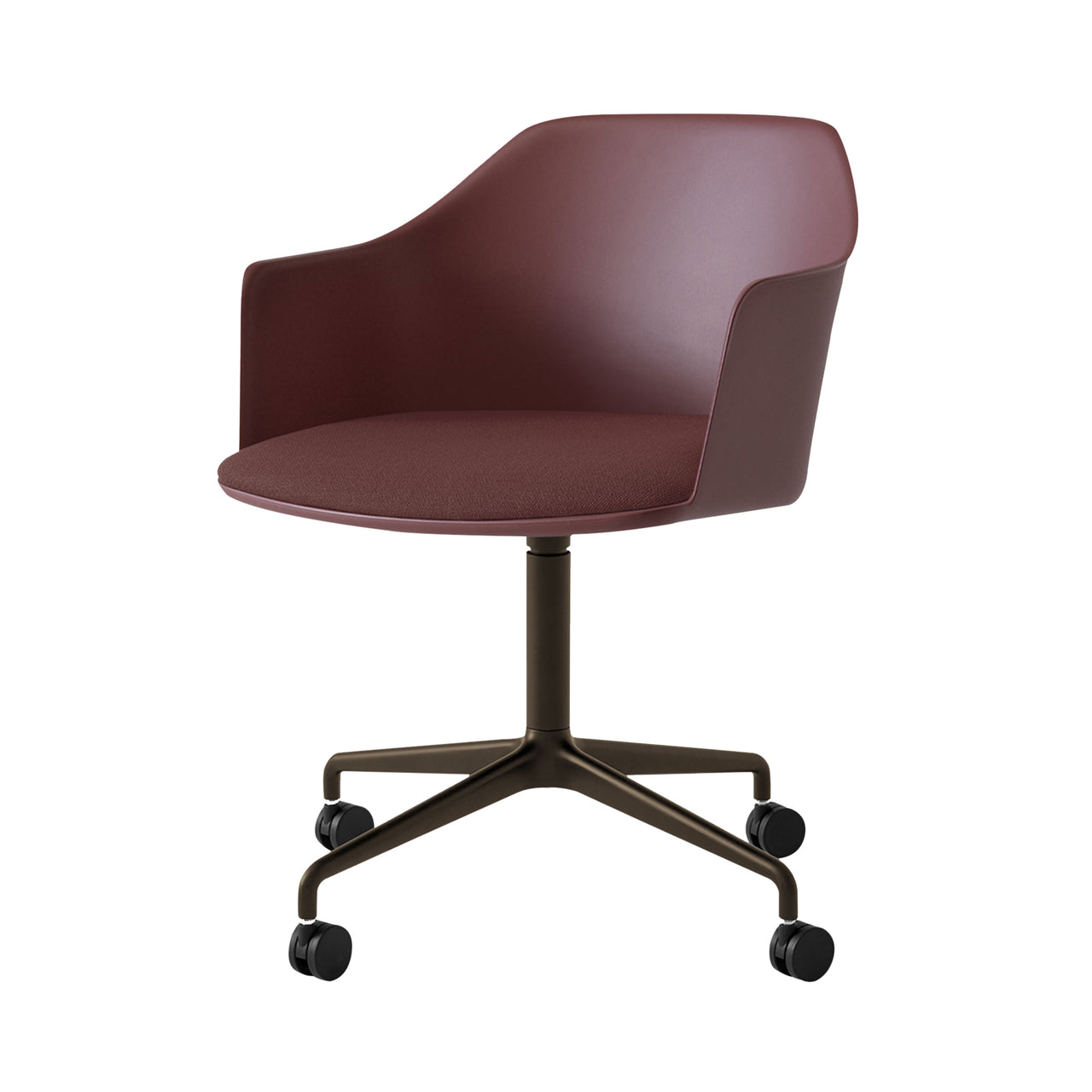 Rely Chair HW49: Red Brown + Bronzed