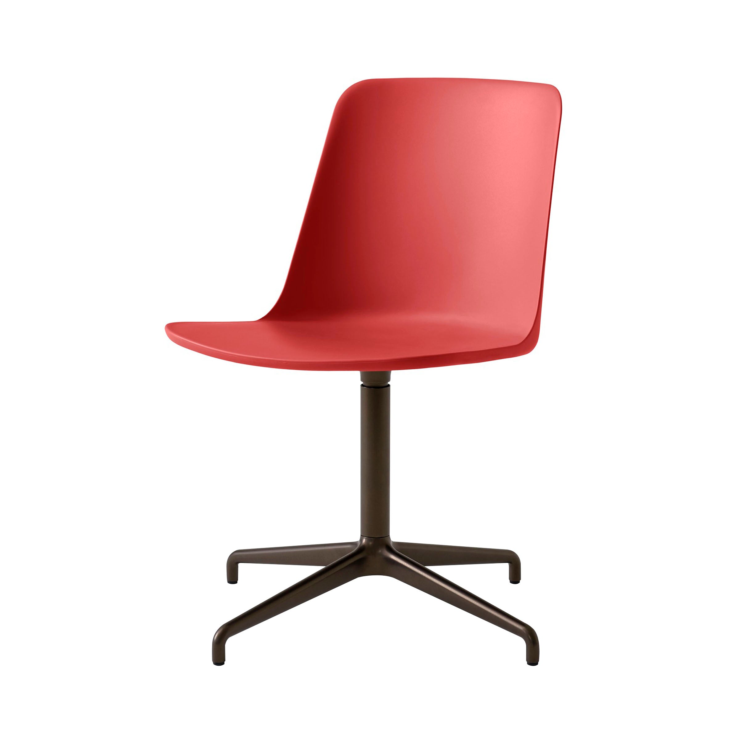 Rely Chair HW16: Vermilion Red + Bronzed