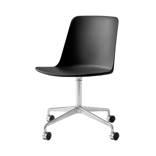 Rely Chair HW21: Black + Polished Aluminum