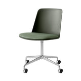Rely Chair HW22: Polished Aluminum + Bronze Green