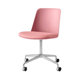Rely Chair HW22: Polished Aluminum + Soft Pink