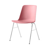 Rely Stacking Chair HW26: Soft Pink + Chrome