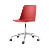 Rely Chair HW28: Vermilion Red + Polished Aluminum