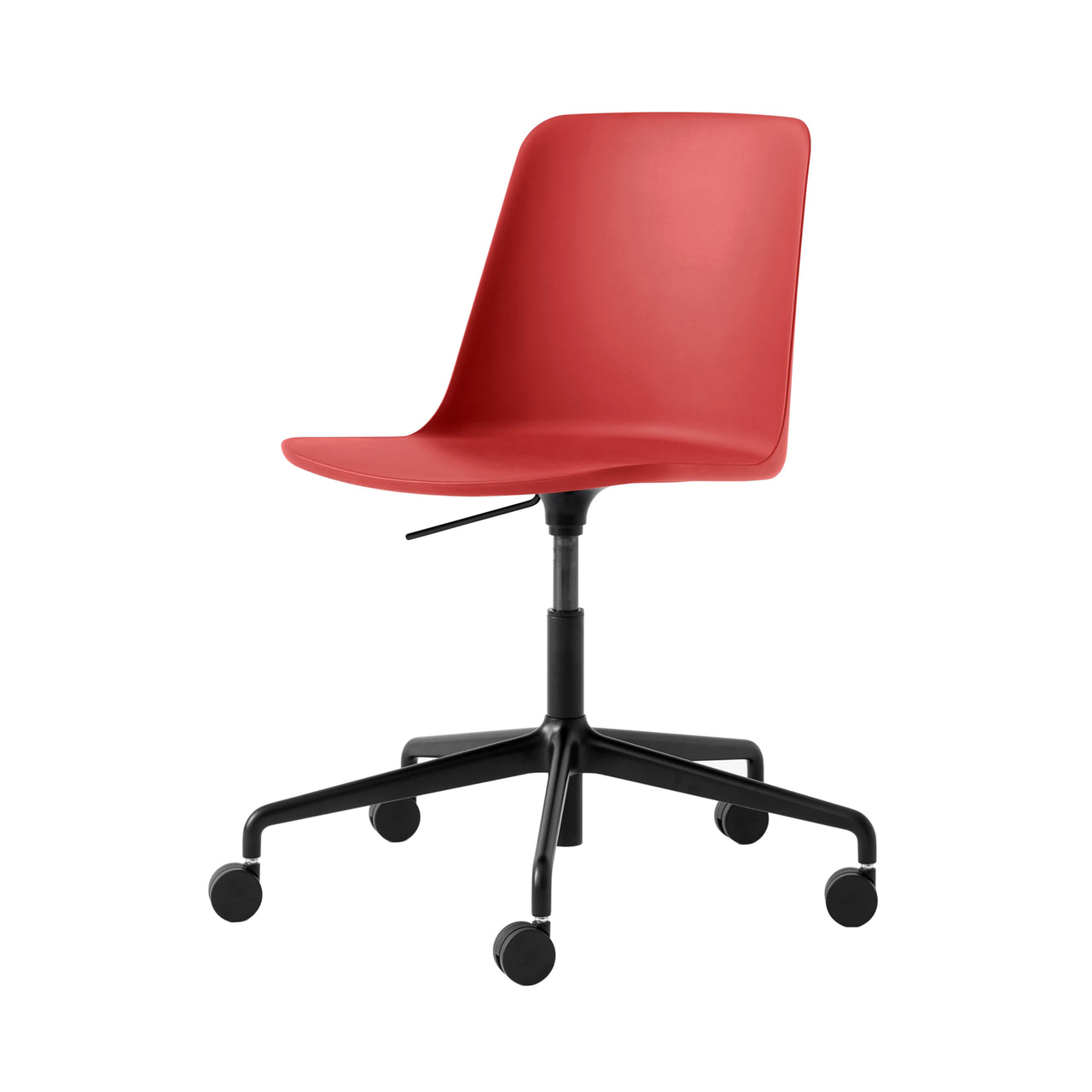 Rely Chair HW28: Vermilion Red + Black