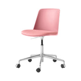 Rely Chair HW29: Soft Pink + Polished Aluminum