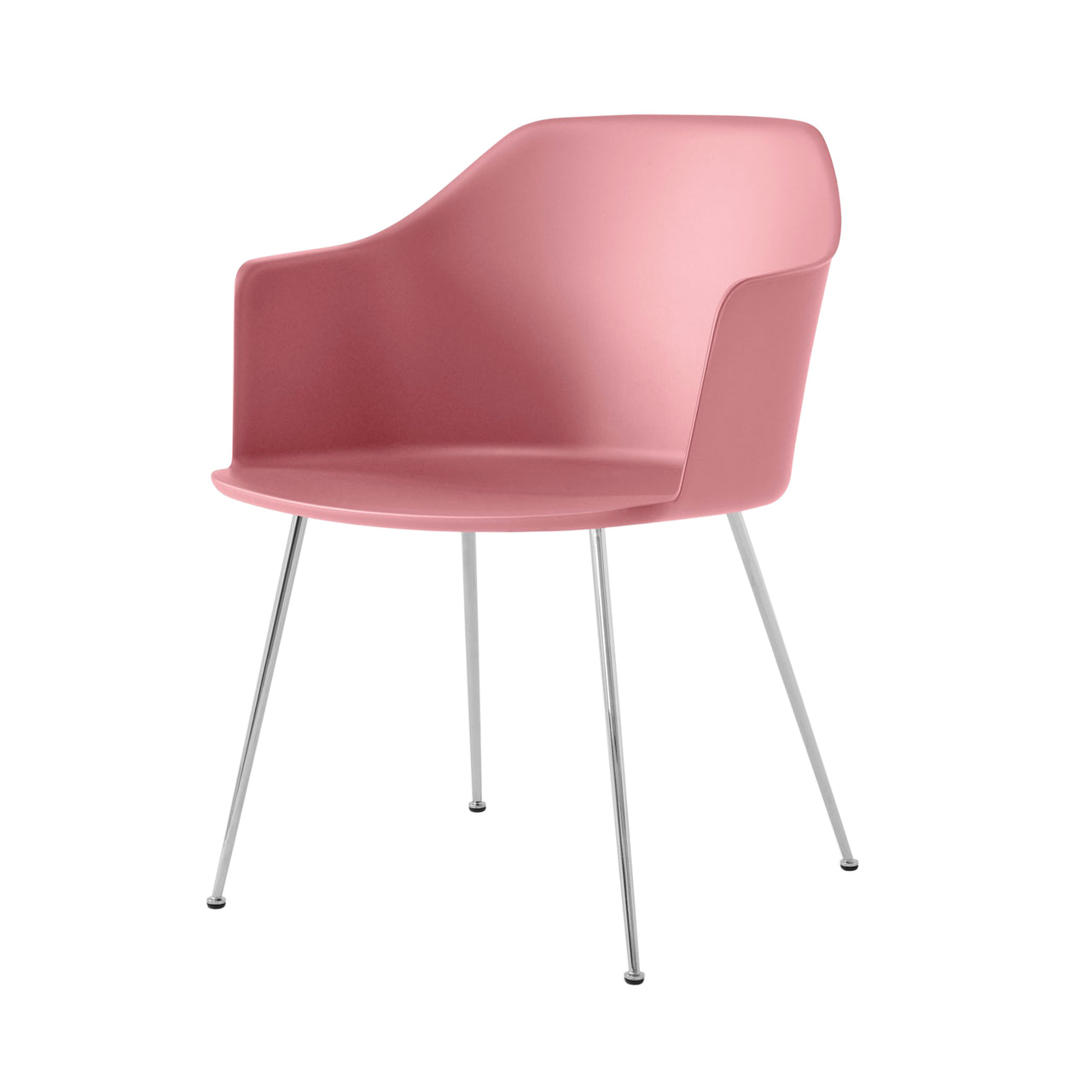 Rely Armchair HW33: Soft Pink + Chrome