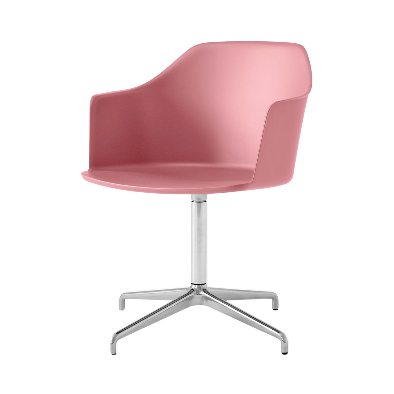 Rely Armchair HW43: Soft Pink + Polished Aluminum