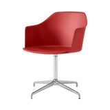 Rely Armchair HW43: Vermilion Red + Polished Aluminum