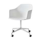 Rely Armchair HW48: White + Polished Aluminum