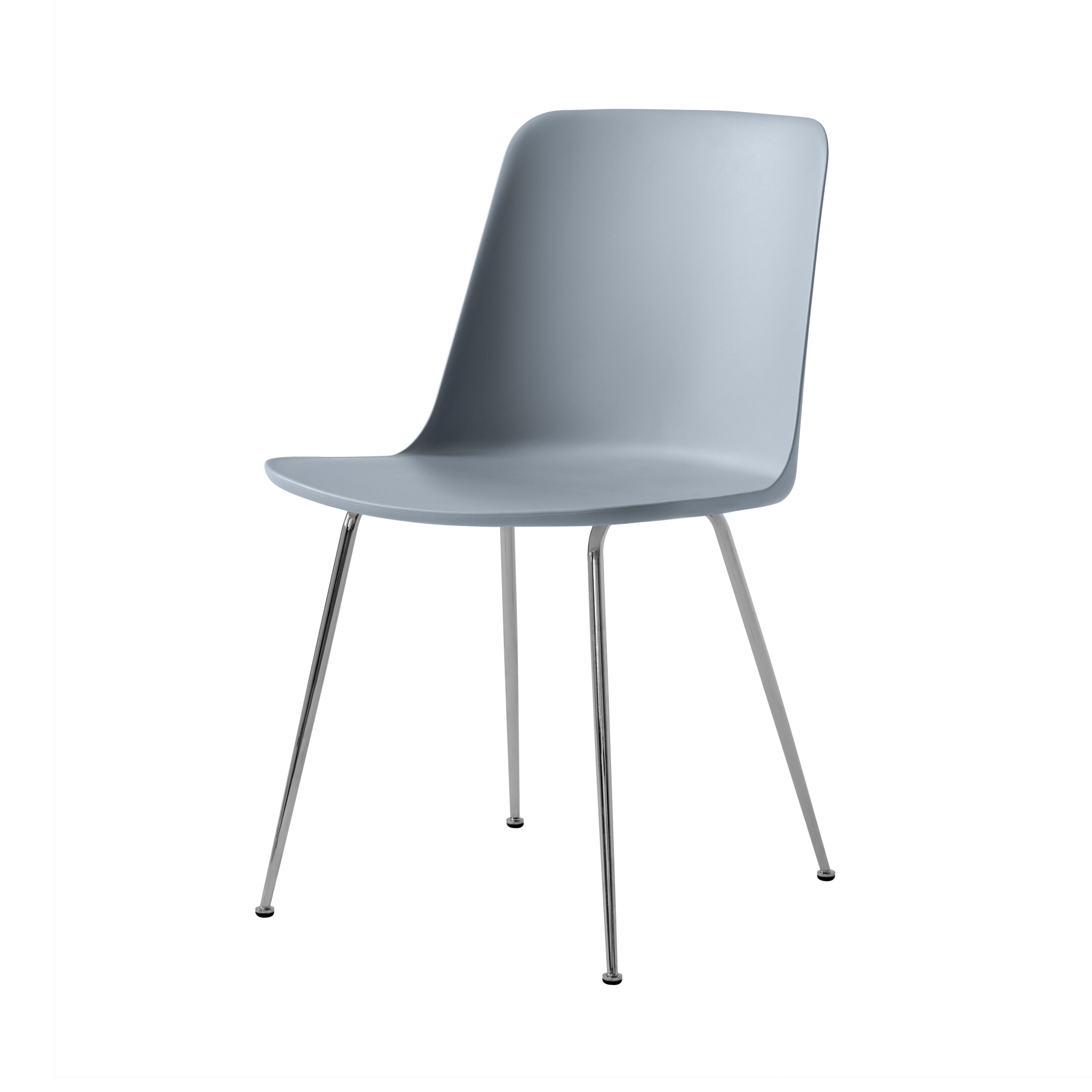 Rely Chair HW6: Set of 4 + Light Blue + Chrome