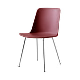 Rely Chair HW6: Set of 4 + Red Brown + Chrome