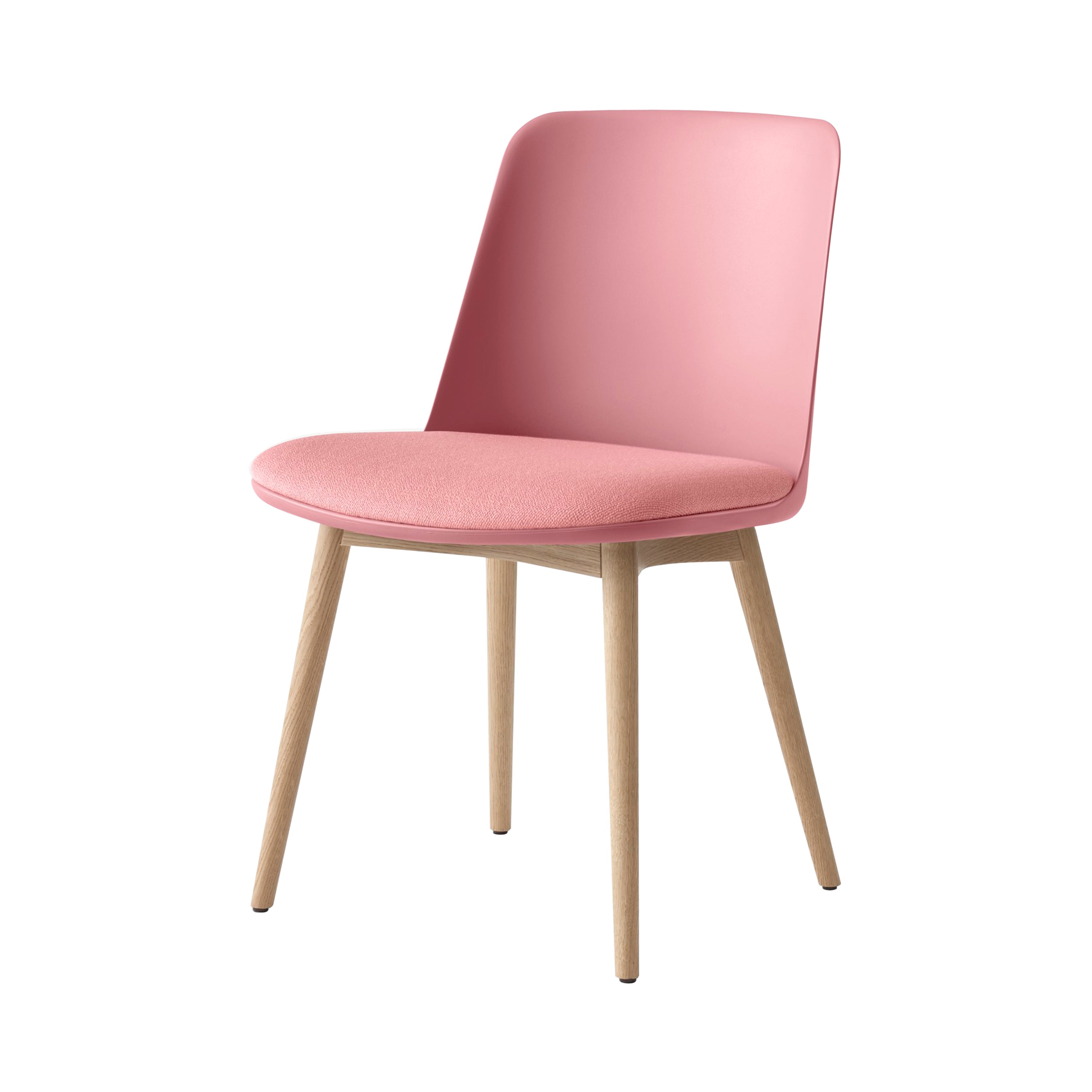 Rely Side Chair HW72: Soft Pink + Oak