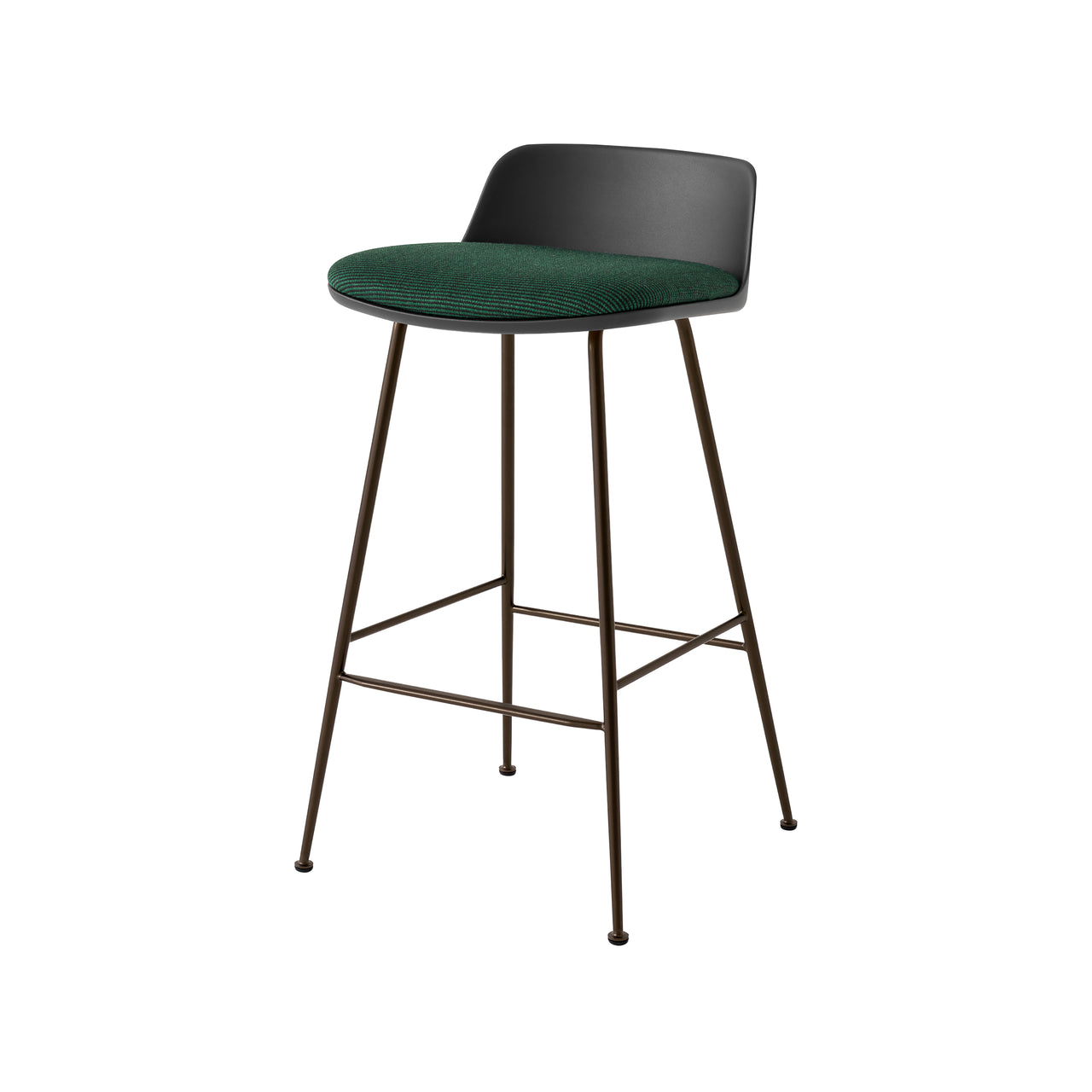 Rely Counter Stool: HW82 + Black + Bronzed