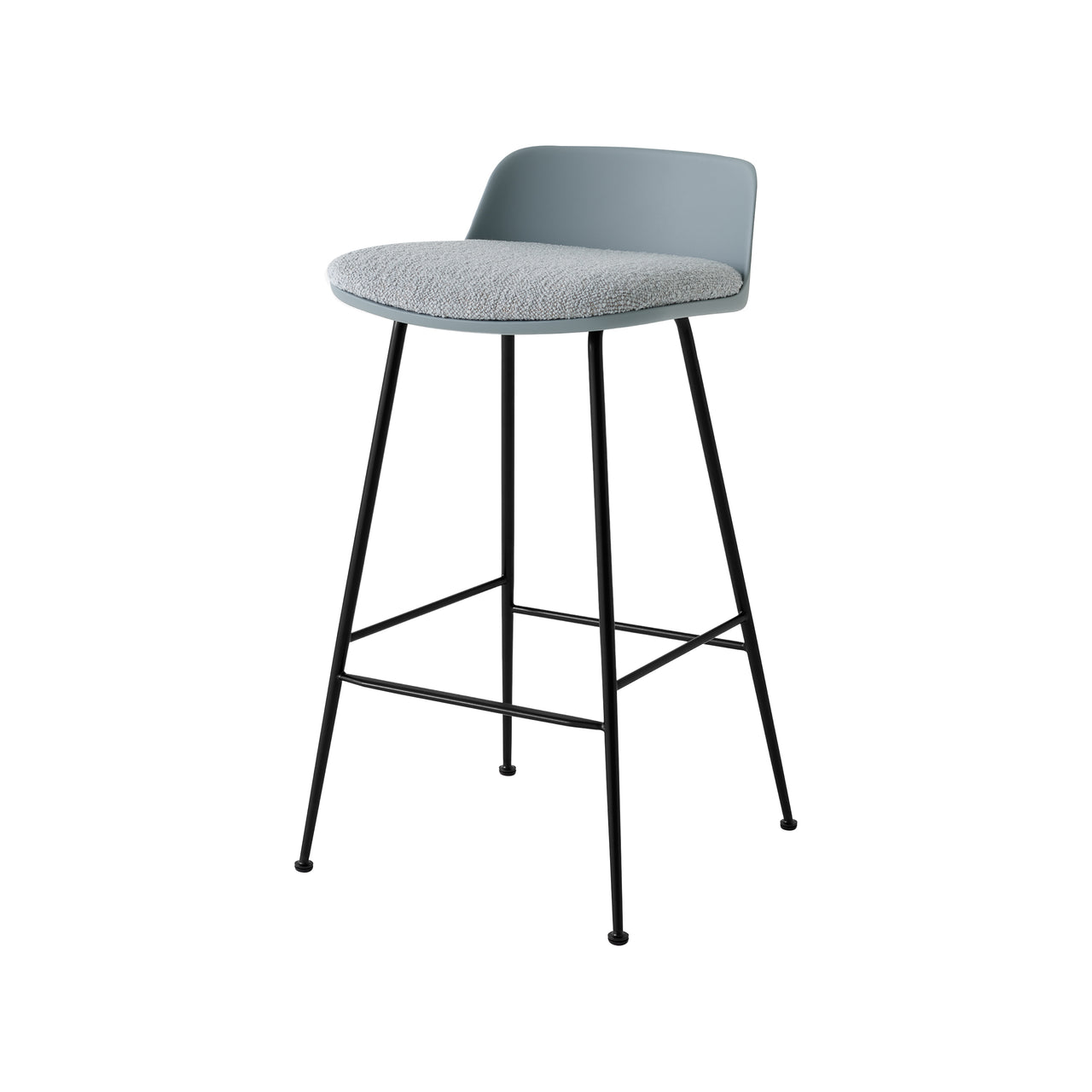 Rely Counter Stool: HW82 + Light Blue + Black