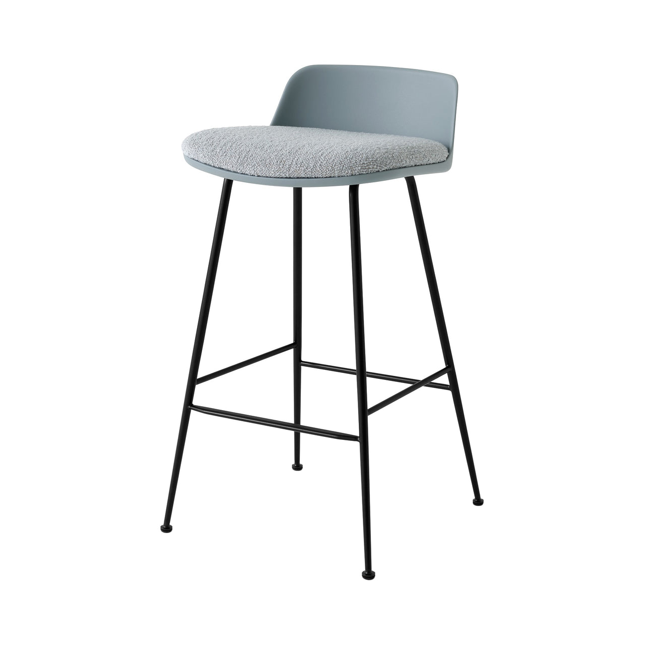 Rely Counter Stool: HW82 + Light Blue + Black