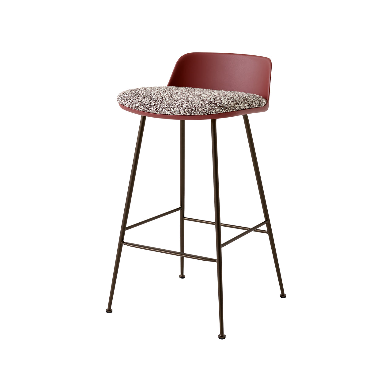 Rely Counter Stool: HW82 + Red Brown + Bronzed