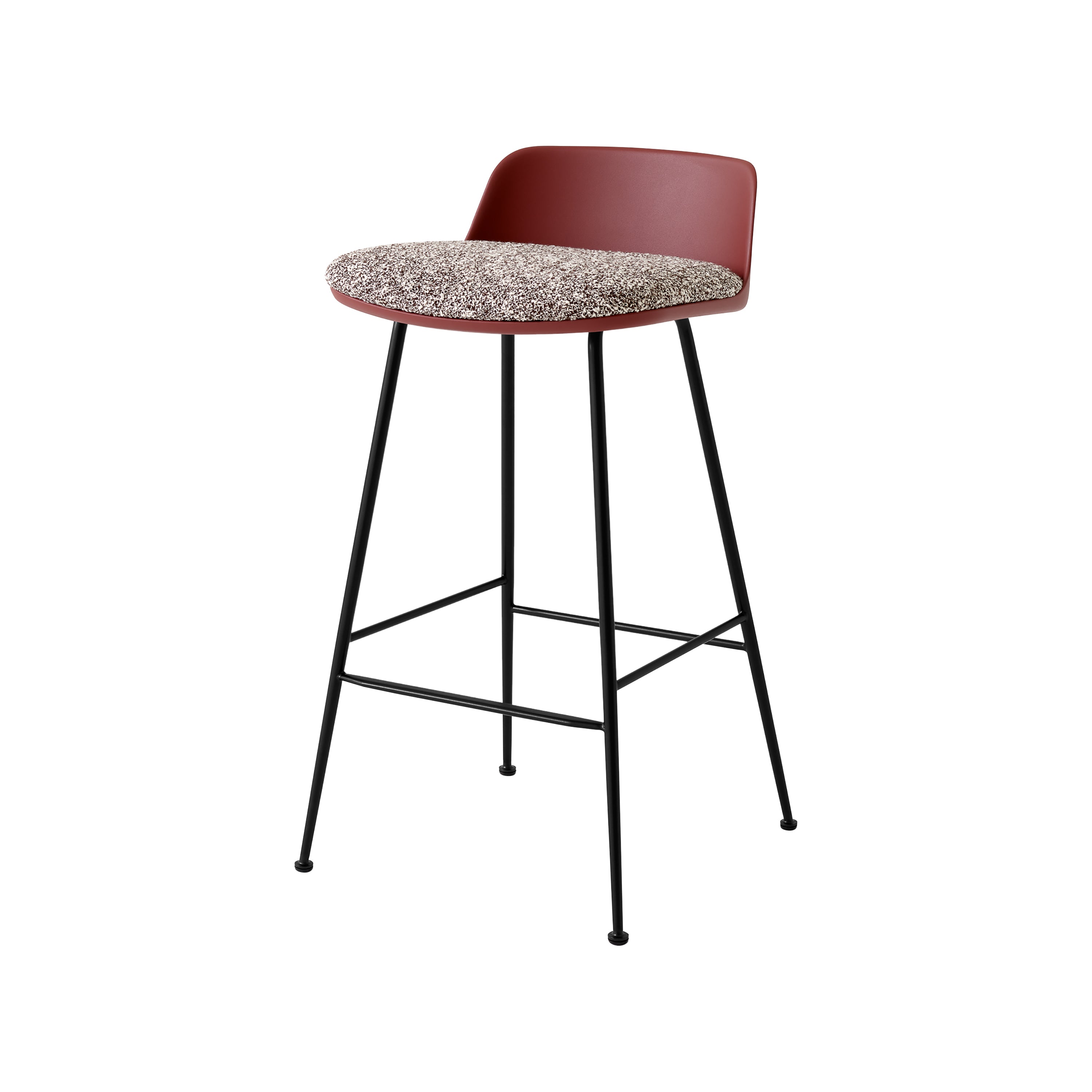 Rely Counter Stool: HW82 + Red Brown + Black