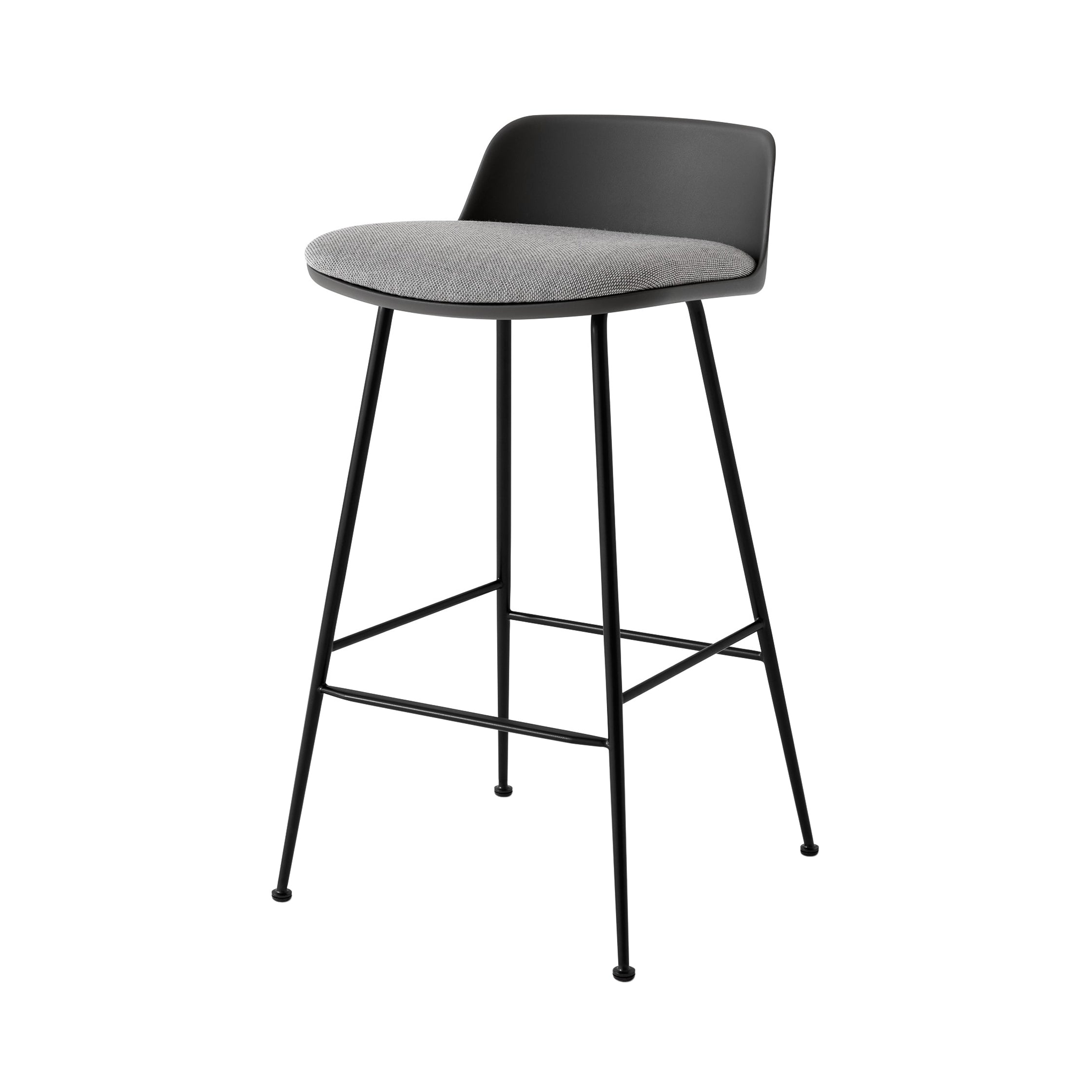 Rely Counter Stool: HW82 + Stone Grey + Black