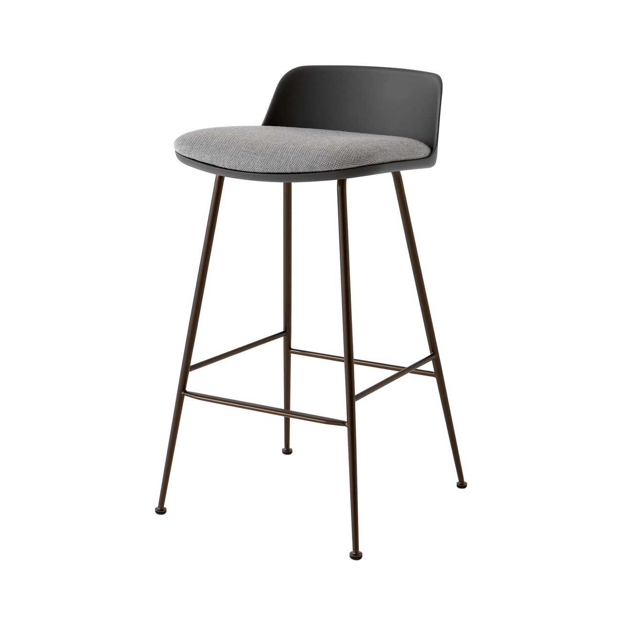 Rely Counter Stool: HW82 + Stone Grey + Bronzed