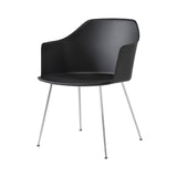 Rely Armchair: HW33 + Black + Chrome