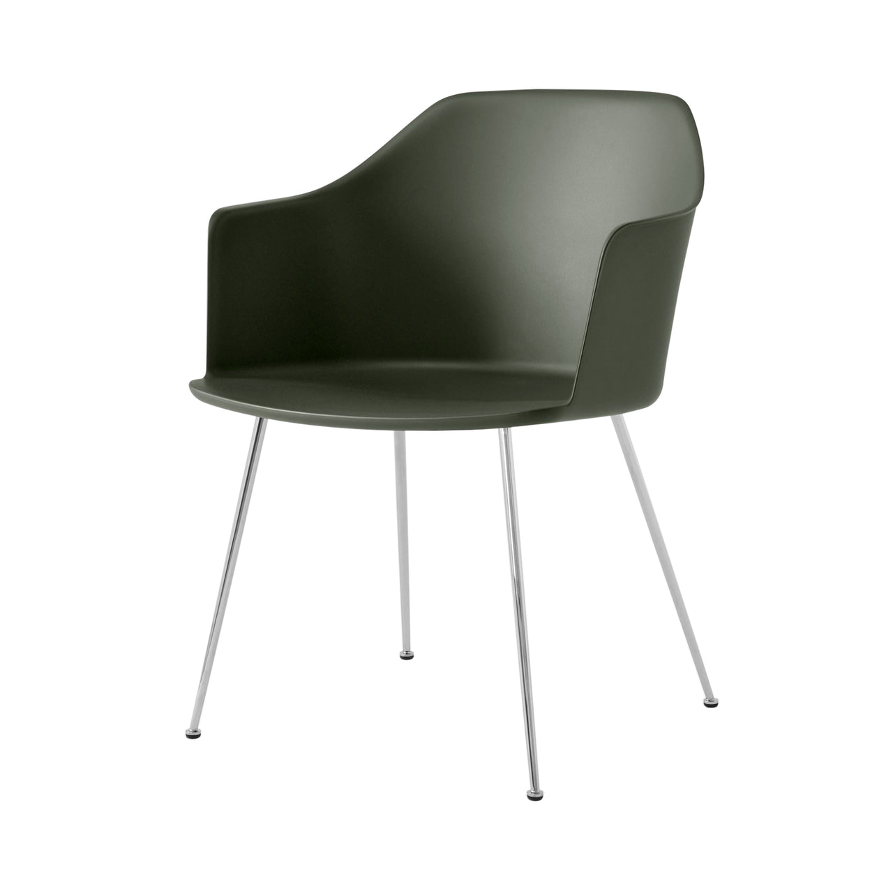 Rely Armchair: HW33 + Bronze Green + Chrome